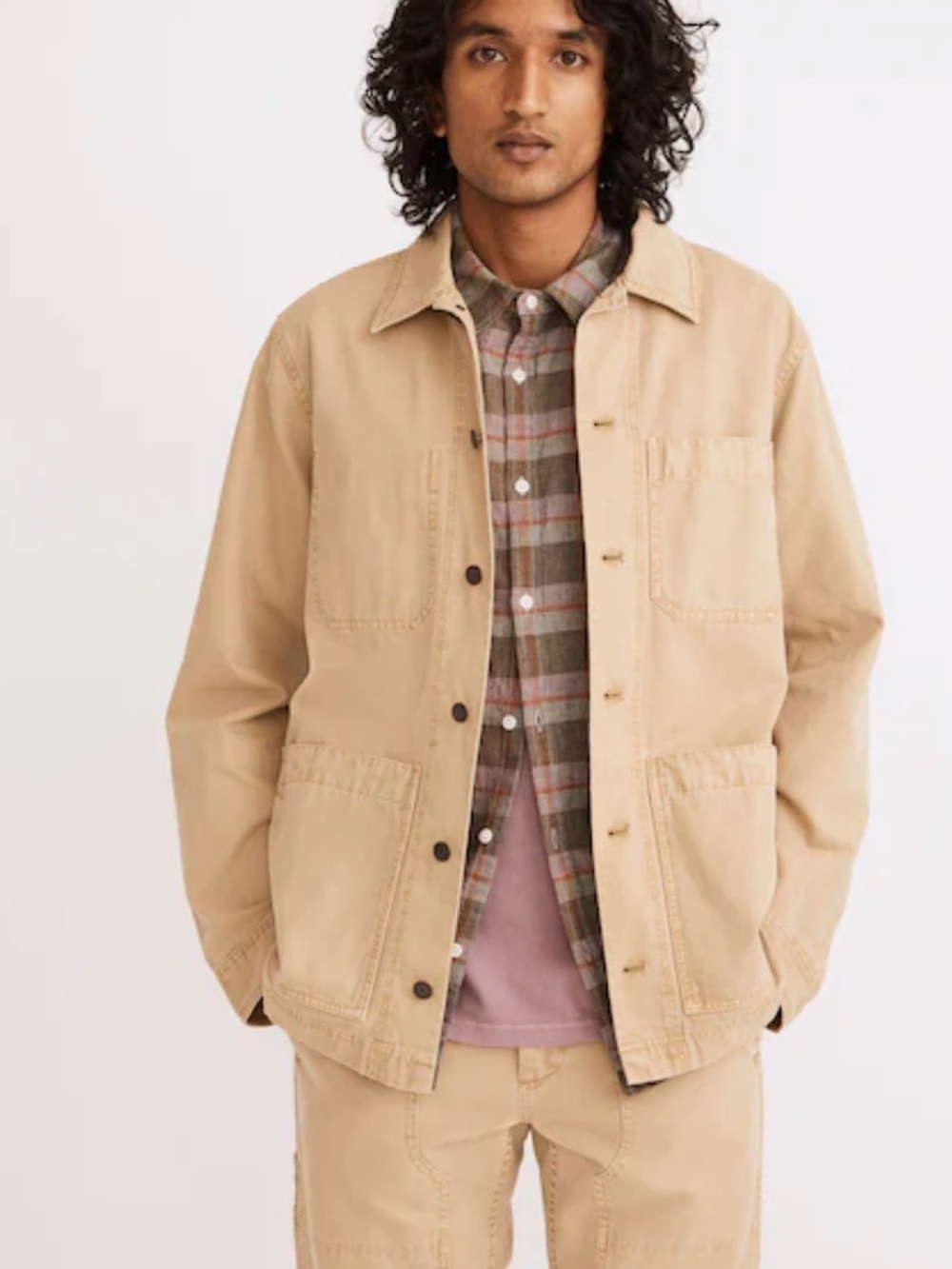 Madewell Garment-Dyed Lightweight Canvas Chore Jacket Utility Cotton Classic